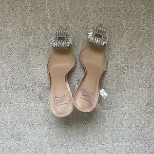 INC Clear Nude heels